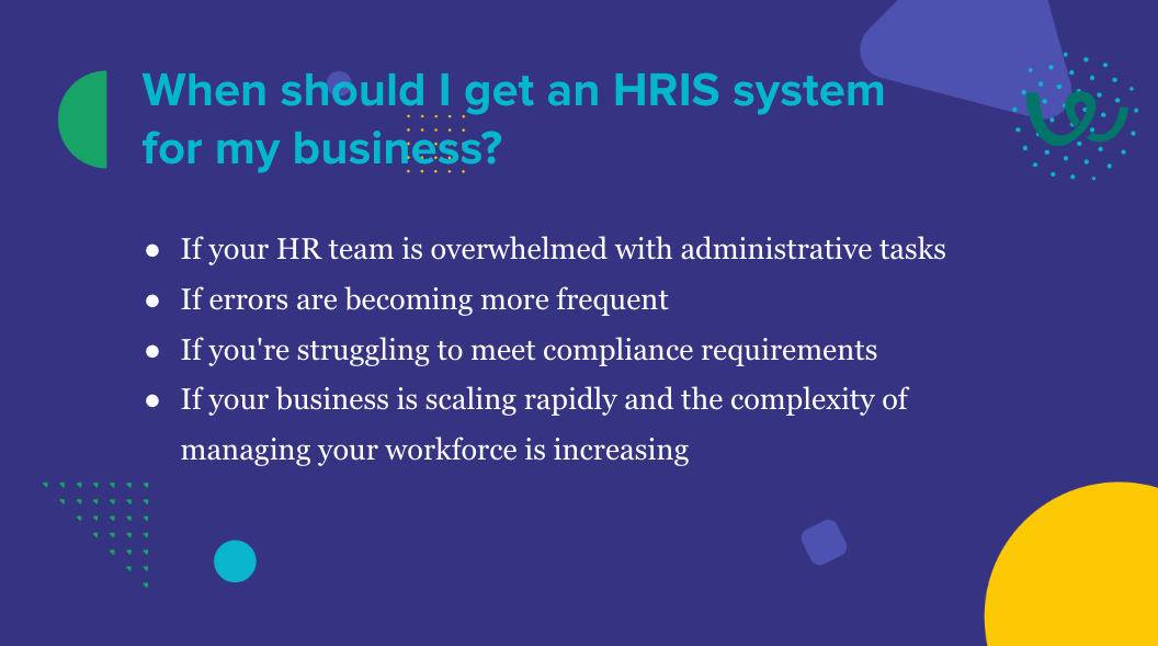 When should i get an hris
